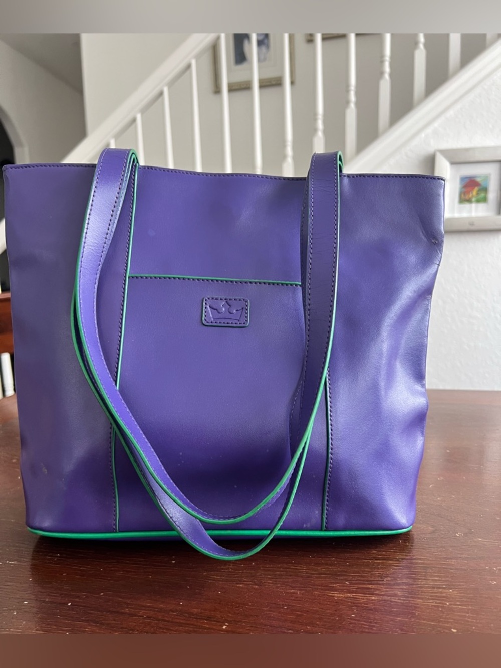 Baekgaard Kelly Tote | purple/green